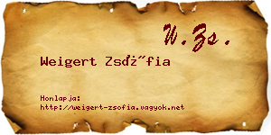 Weigert Zsófia névjegykártya